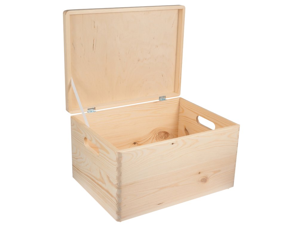 Dřevěný box s víkem 40 x 30 x 23 cm